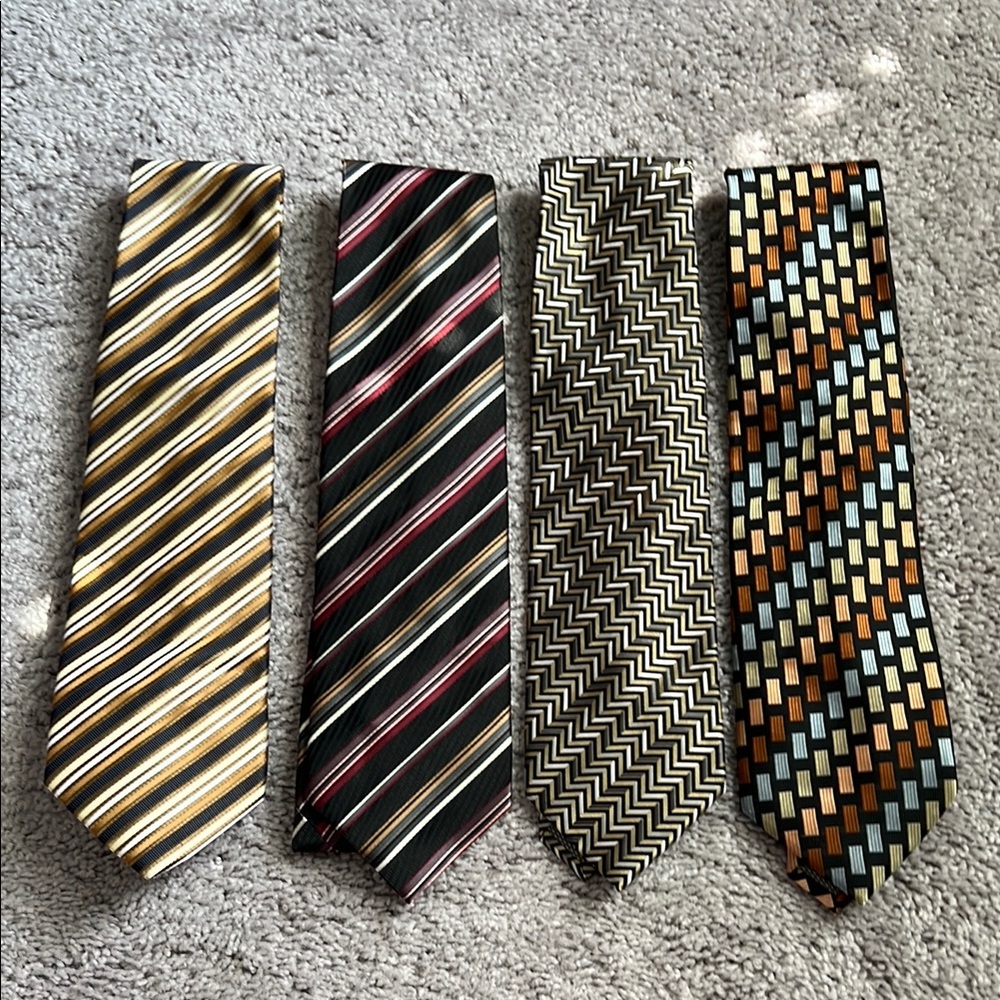 EUC Bergamo New York Tie Lot - Stripe and Pattern